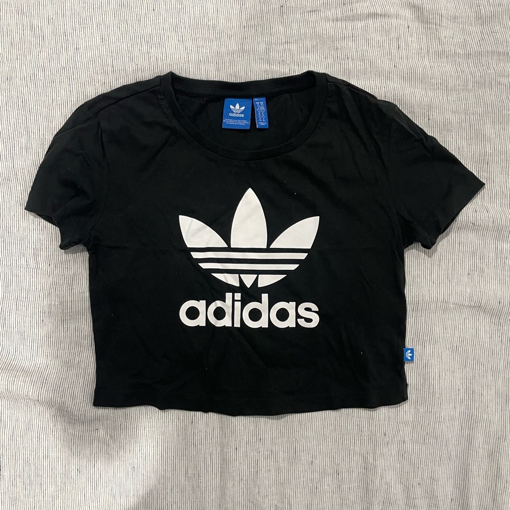 Black Adidas Crop Top Size XS